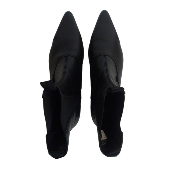 Underground England Black Leather Chelsea Winklepicker Boots Goth UK 10 / US 11 - Picture 9 of 15